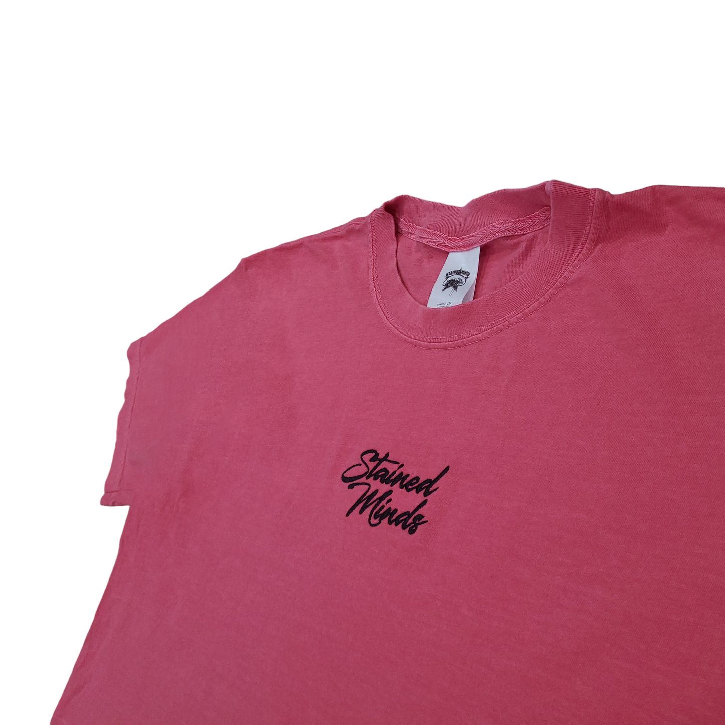 Simple Stainz - "Stained Minds" on a Watermelon Tee