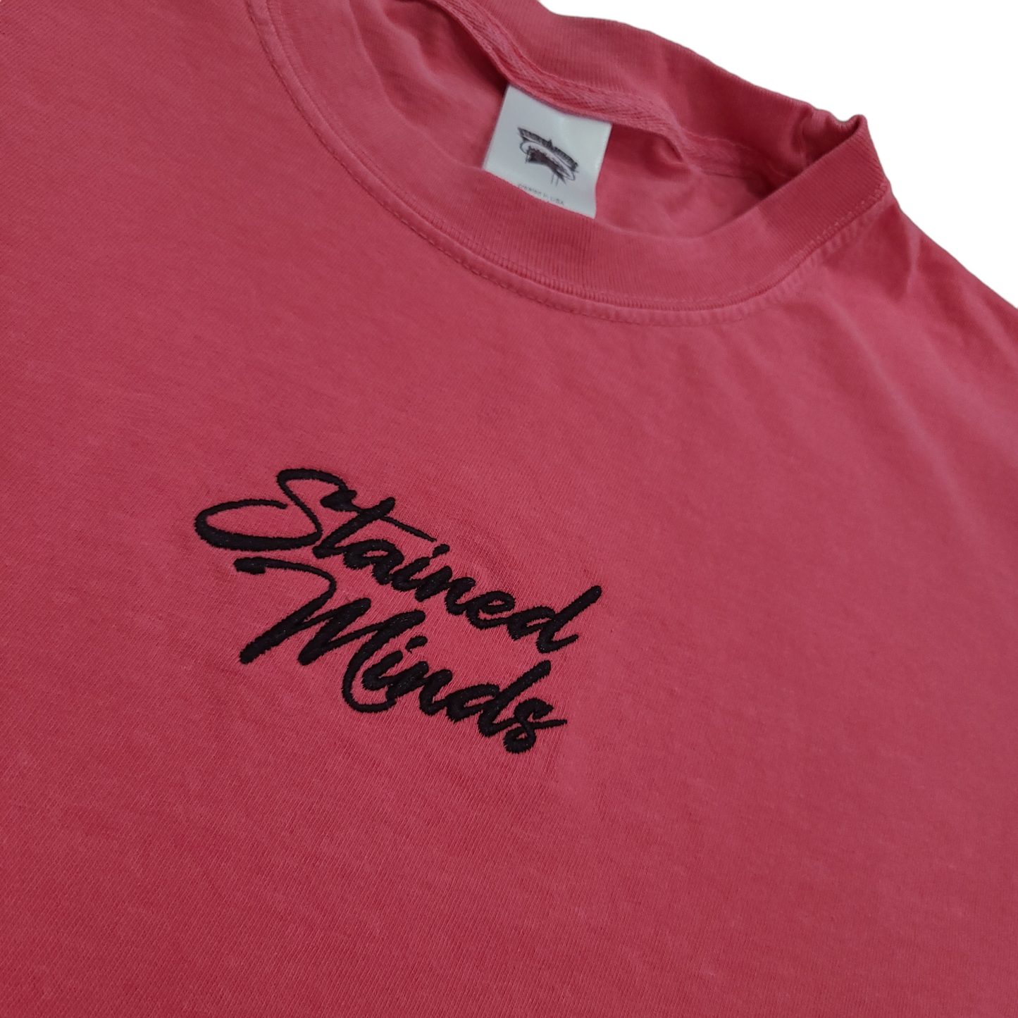Simple Stainz - "Stained Minds" on a Watermelon Tee