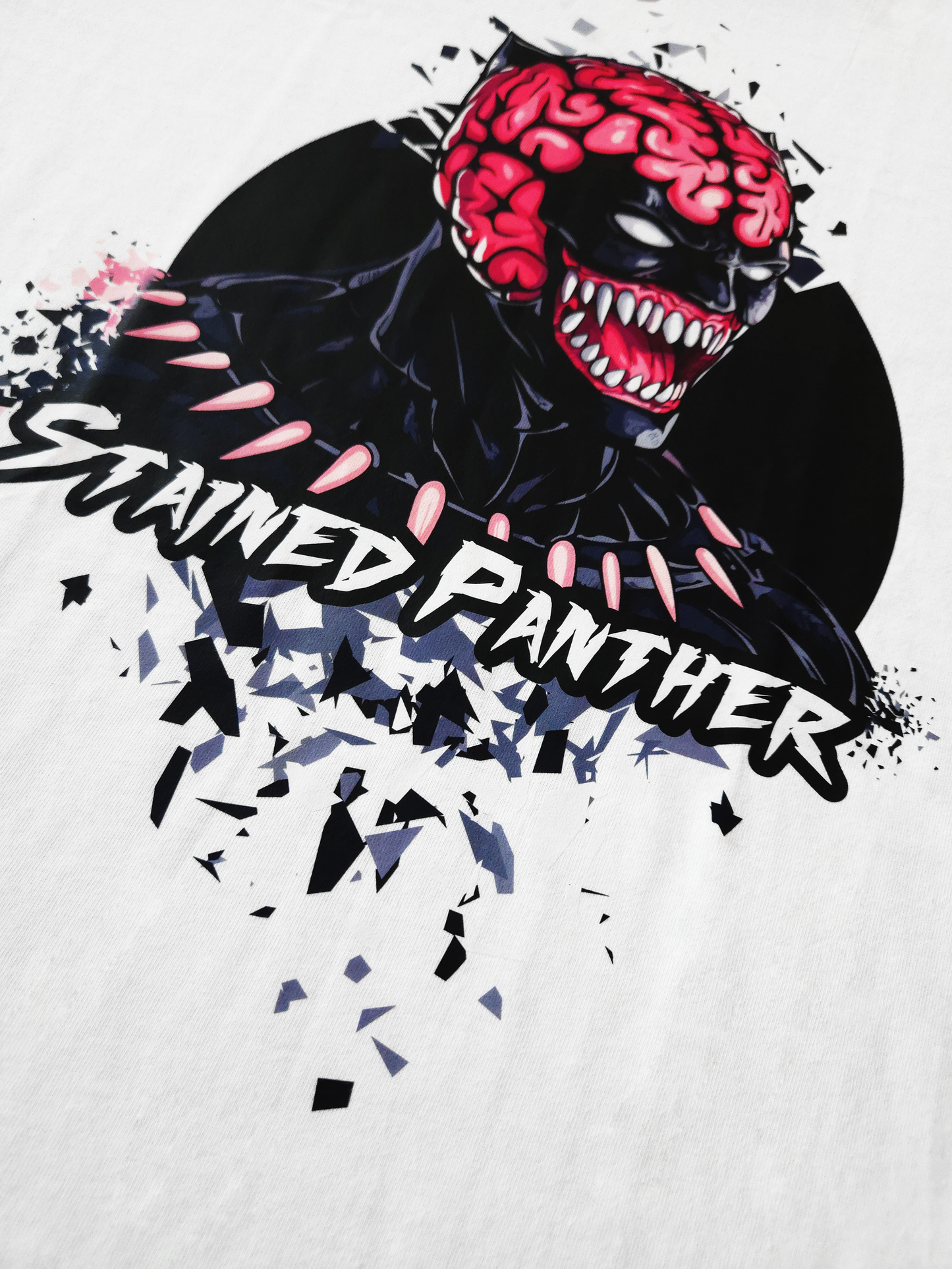 Stained Panther - White - Unisex Heavyweight T-Shirt