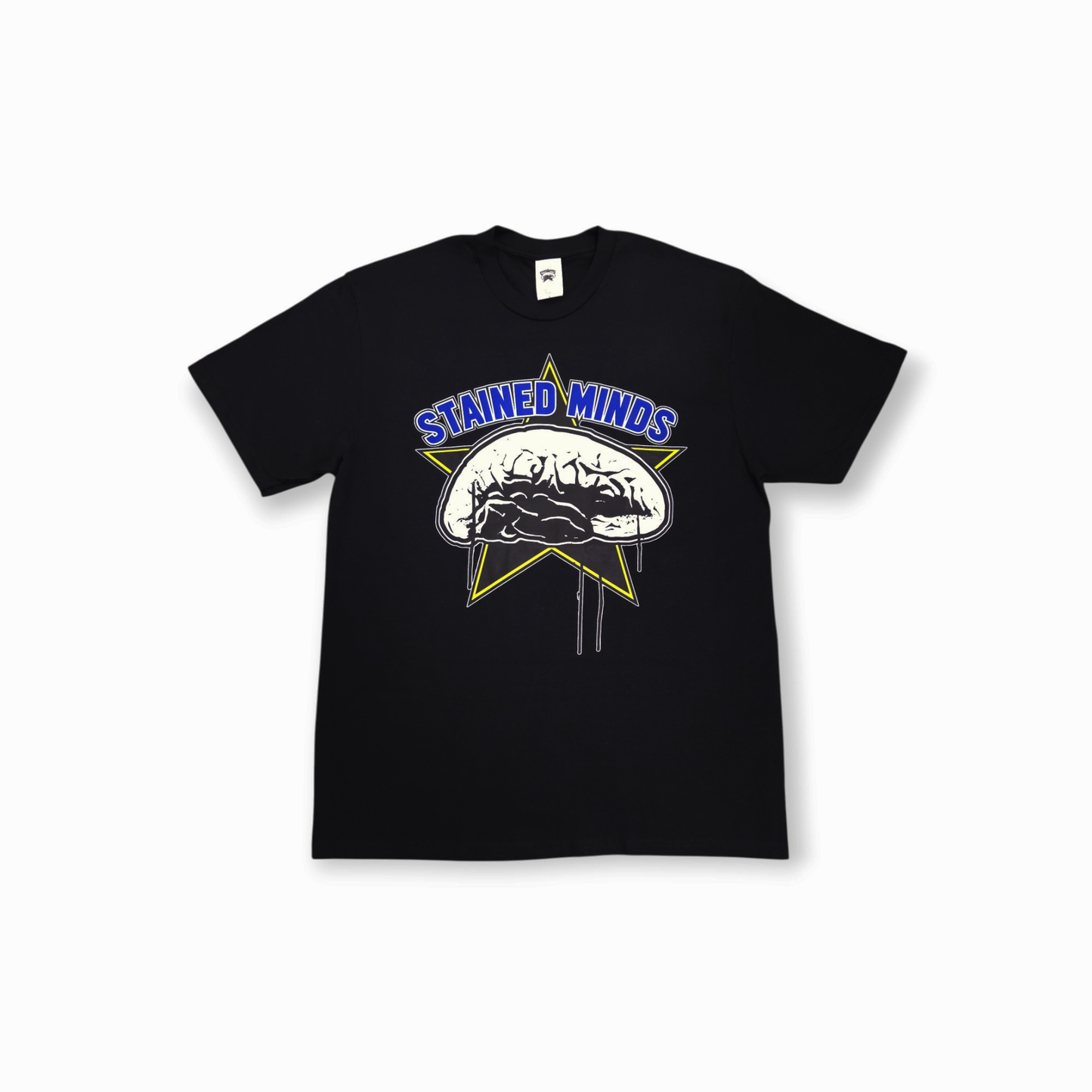 The Stained Brain - Dark - Blue Era Unisex T-Shirt | Blue “Stained Minds” Logo