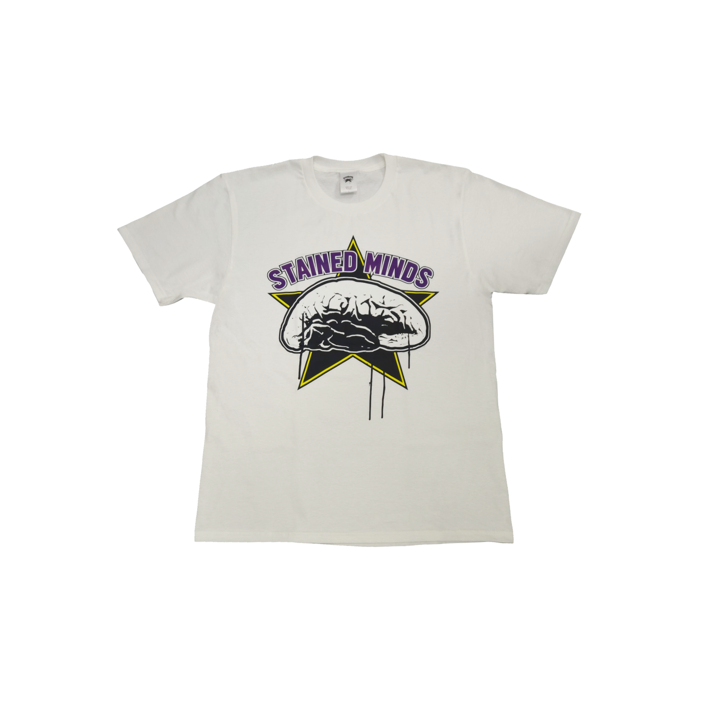 The Stained Brain - Clear - Royal Era Unisex T-Shirt | Purple “Stained Minds” Logo