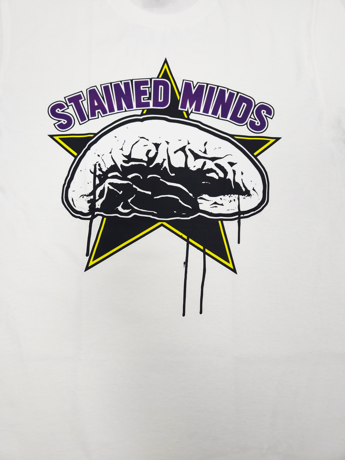 The Stained Brain - Clear - Royal Era Unisex T-Shirt | Purple “Stained Minds” Logo
