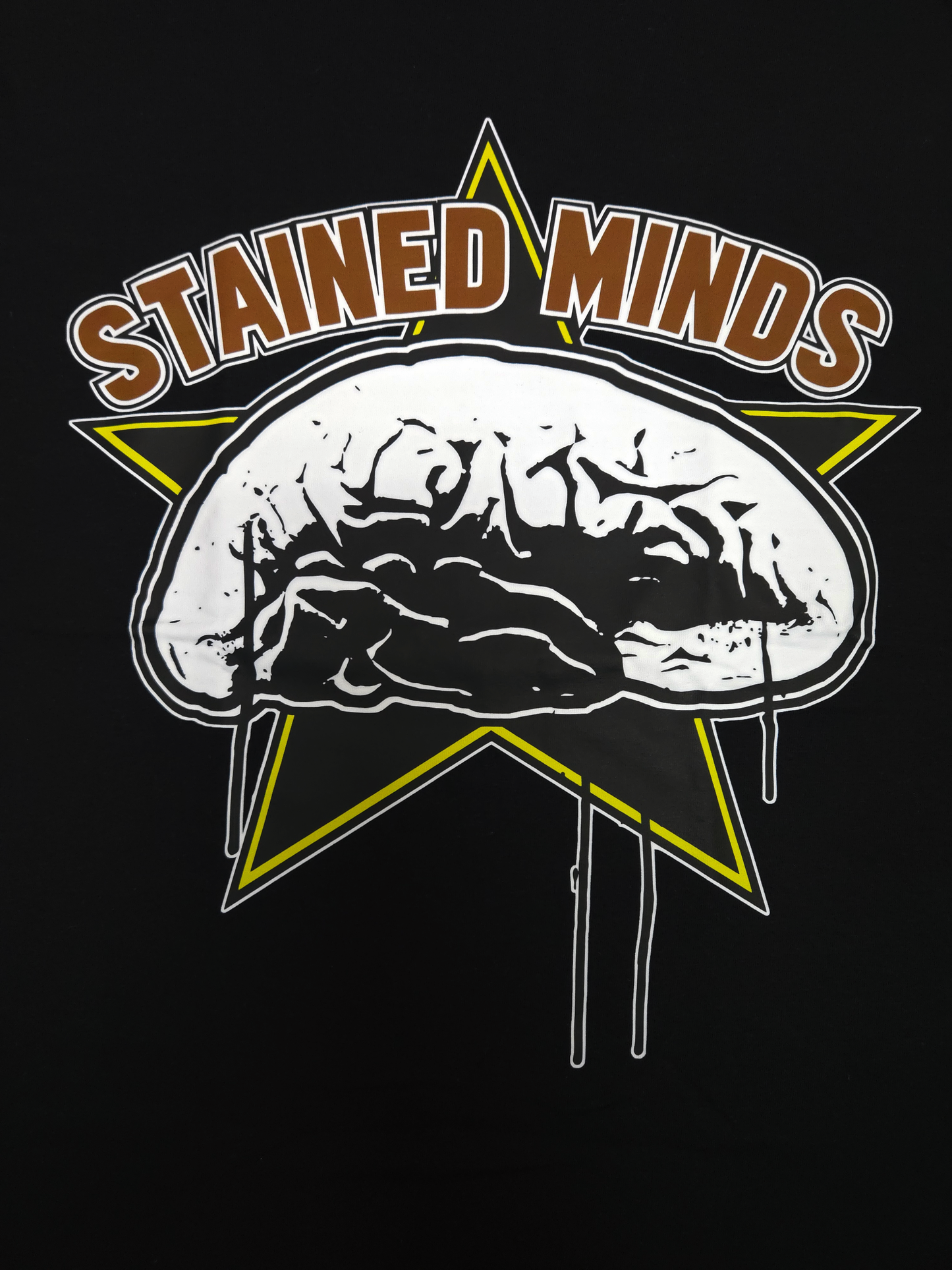 The Stained Brain – Dark - Bronze Era Unisex T-Shirt | Brown “Stained Minds” Logo