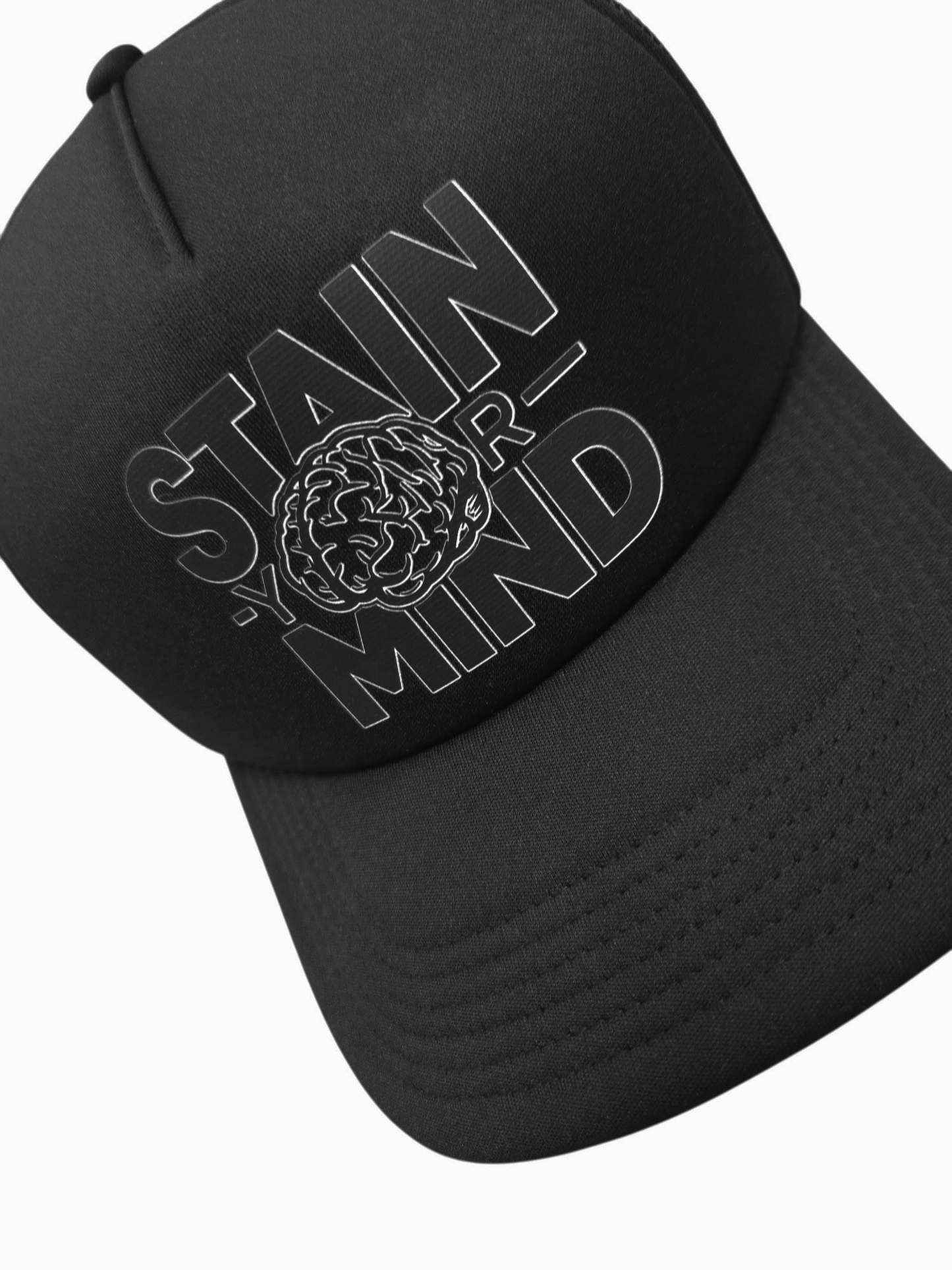 "Stain Your Mind" Black x Black - Frame Foam Trucker Hat