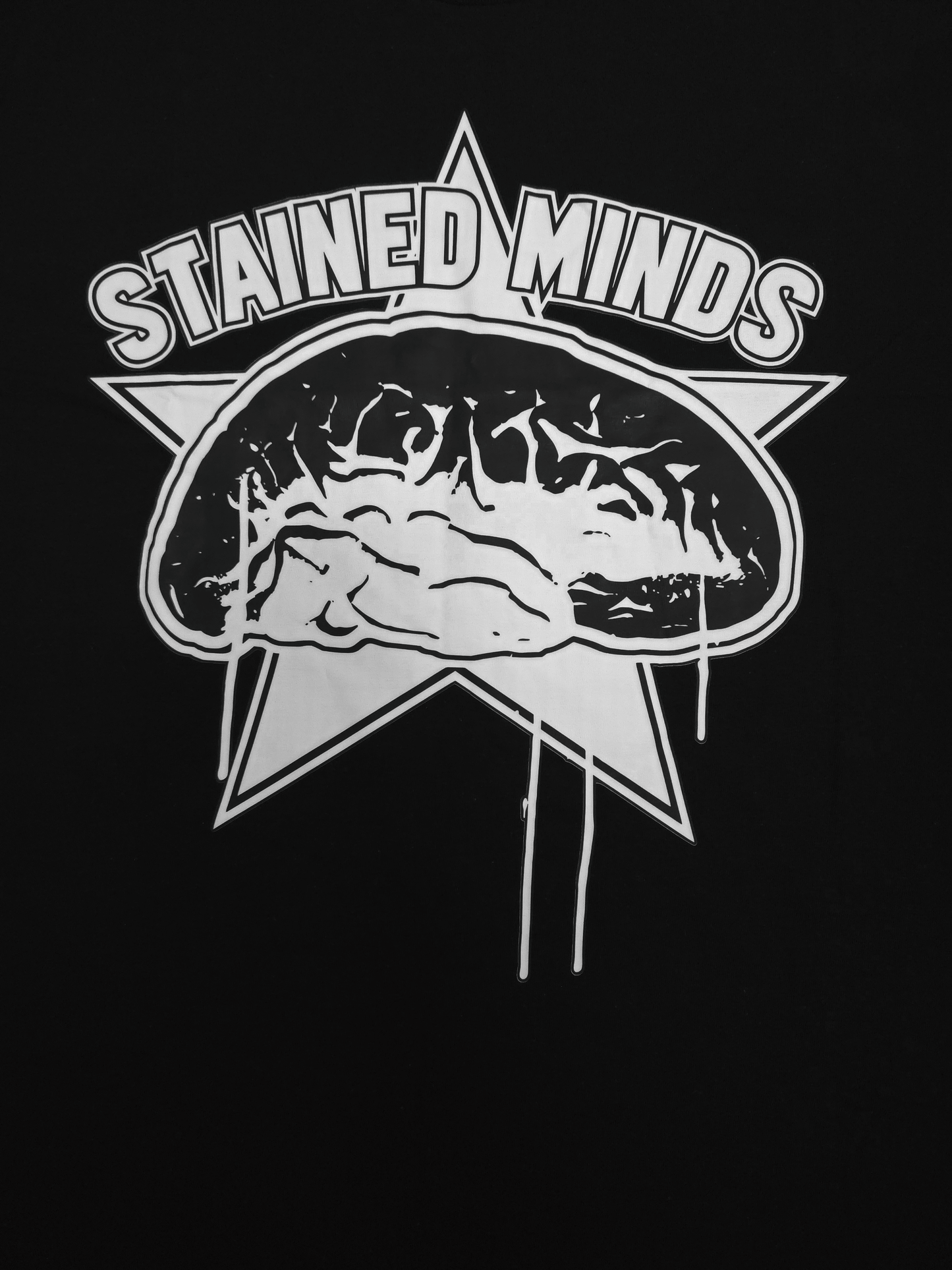The Stained Brain - White Stain Color Rush - Unisex T-Shirt | All White "Stained Minds" Logo