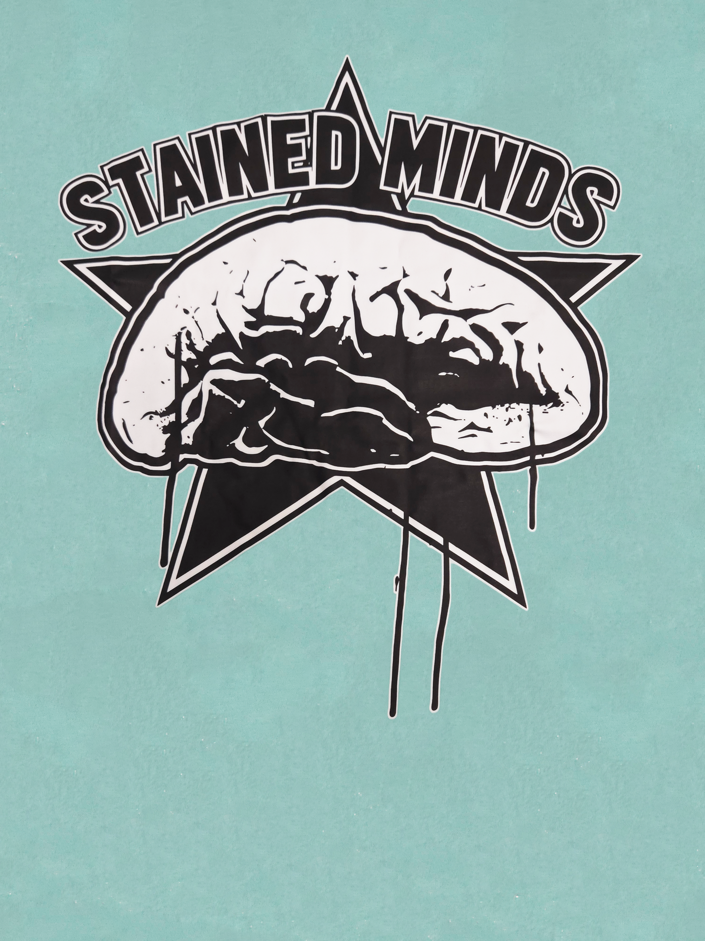 The Stained Brain - Black Stain Color Rush - Unisex T-Shirt | All Black "Stained Minds" Logo