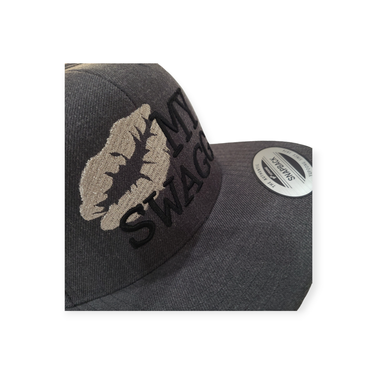 Kiss My Swagg - Quick Silver Snapback Hat