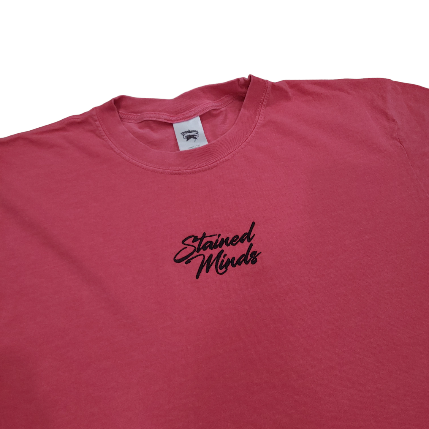 Simple Stainz - "Stained Minds" on a Watermelon Tee