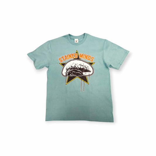 The Stained Brain – Fresh - Vivid Era Unisex T-Shirt | Orange “Stained Minds” Logo