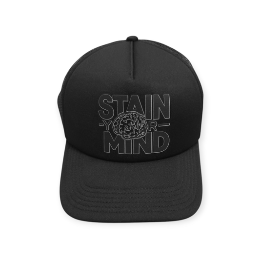 "Stain Your Mind" Black x Black - Frame Foam Trucker Hat