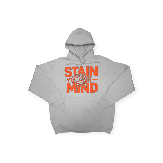 "Stain Your Mind" Red x Black - Grey Unisex Hoodie