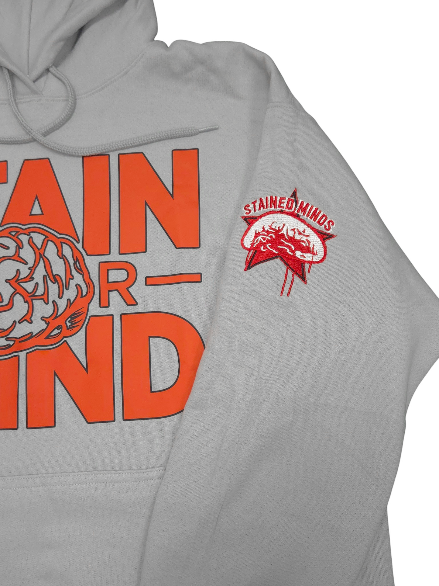 "Stain Your Mind" Red x Black - Grey Unisex Hoodie